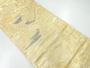 寺院風景模様織出し袋帯